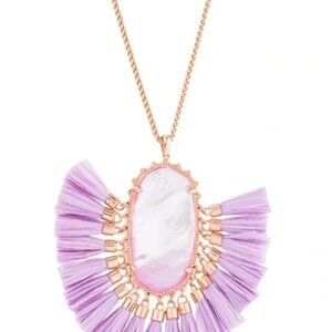 RARE Kendra Scott Betsey Mother of pearl and purple tassle RoSE GOLD